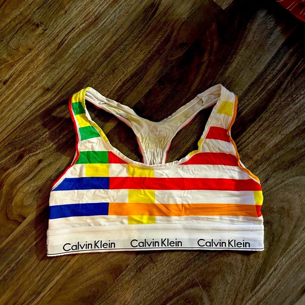 calvin klein sports bra sz s